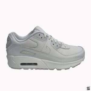 Nike Air Max 90 LTR (GS) Big Kid's White Leather Sneakers Size 7Y US - NO BOX